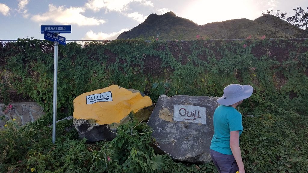 st eustatius-the quill-hiking to the trail