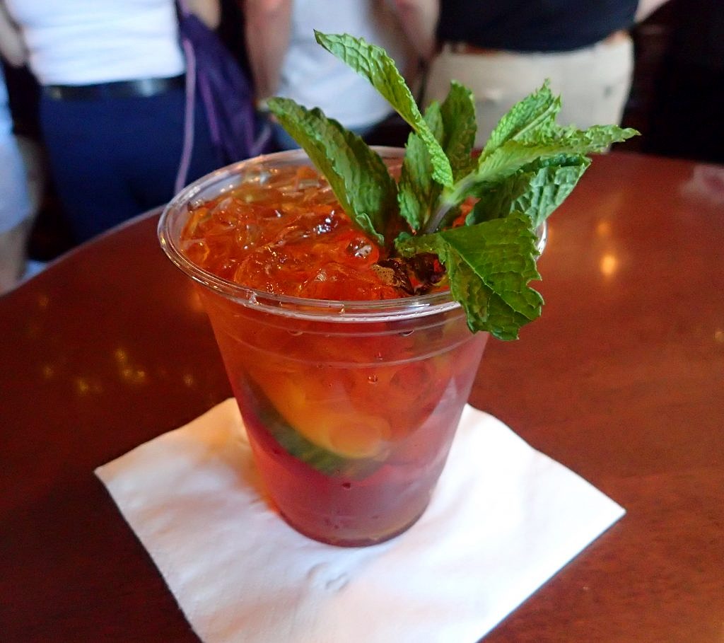lounging around disney-rose and crown pub-Pimm's cup