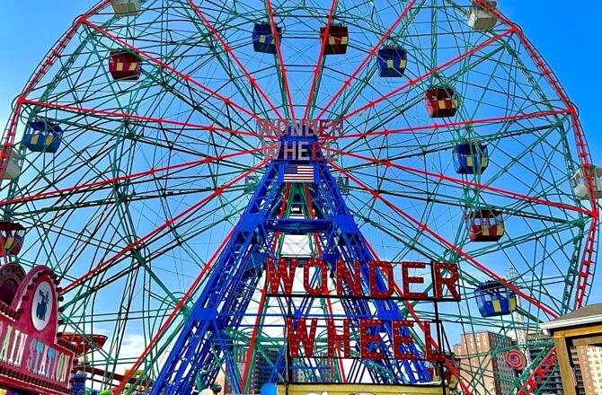 Visiting Coney Island Boardwalk-New York