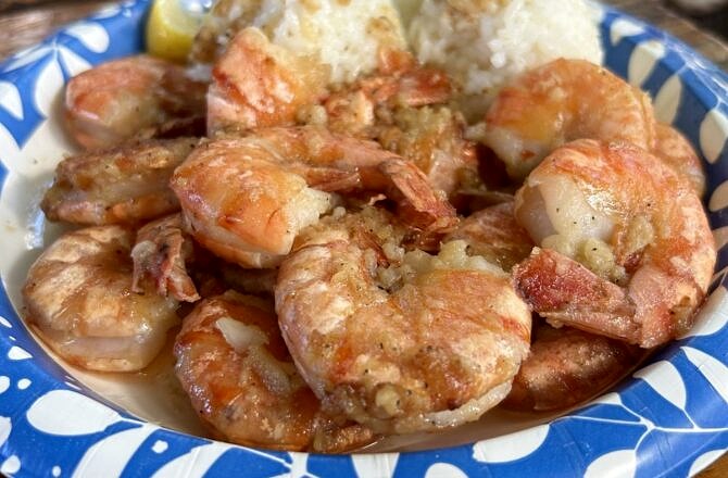 Eating At Giovanni’s Shrimp Truck-North Shore-Oahu, Hawaii