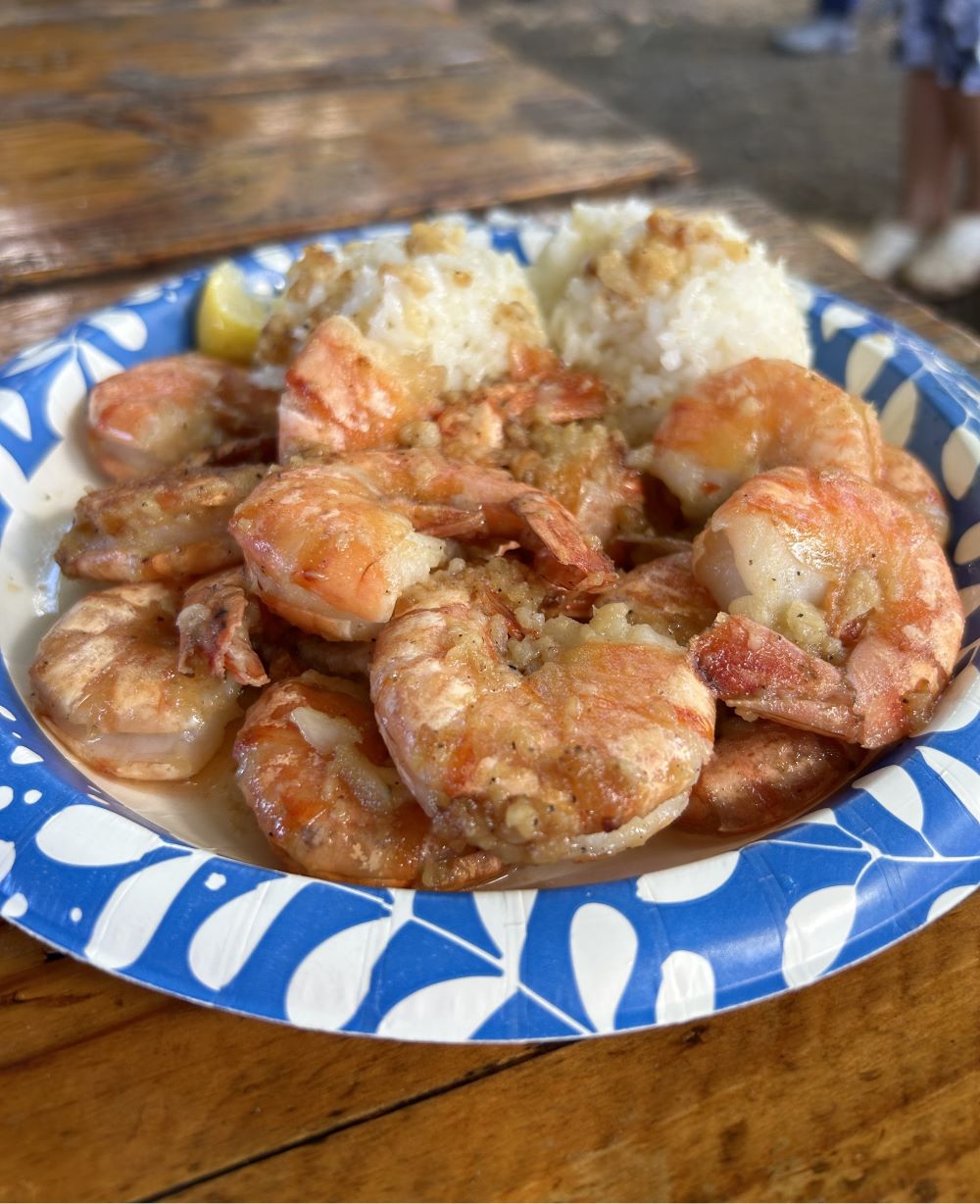 Eating At Giovanni’s Shrimp Truck-North Shore-Oahu, Hawaii